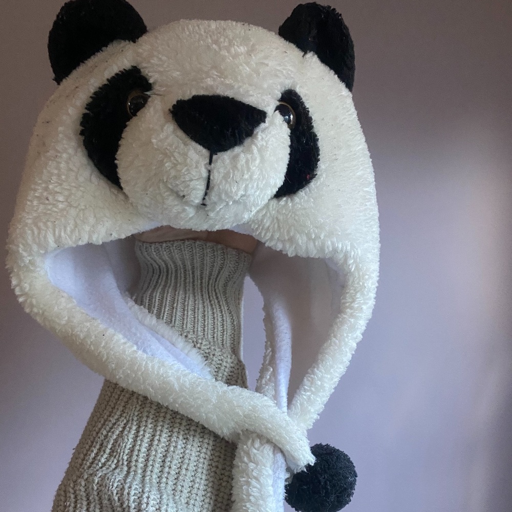 Kids winter Panda hat - Picture 1 of 2